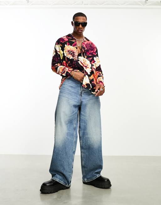 Camisa holgada con estampado floral fotográfico y solapas de ASOS DESIGN, 4 de 4