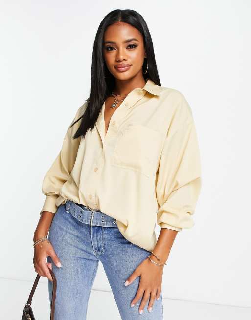 Camisa ligera color piedra extragrande de I Saw It First 