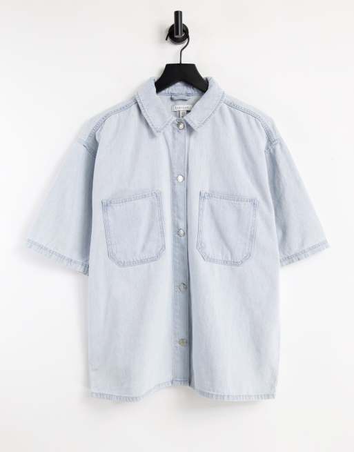 Camisa ligera descolorida de Topshop 