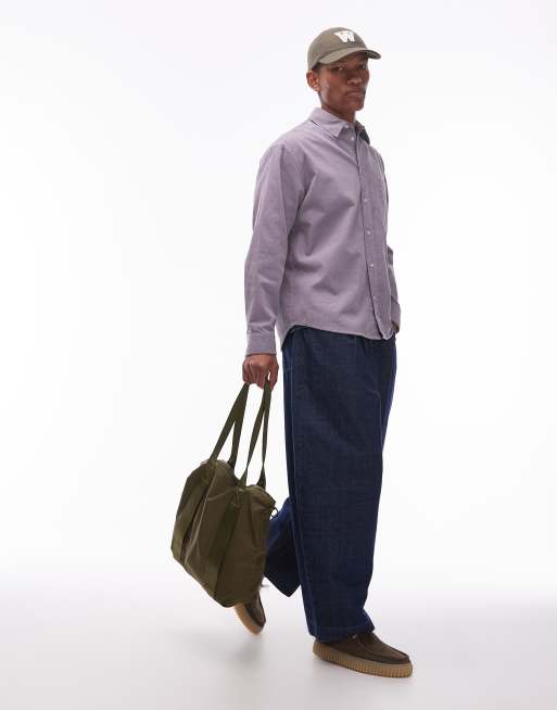 Camisa lila grisáceo de algodón Cooper de Double A by Wood Wood, 2 de 4