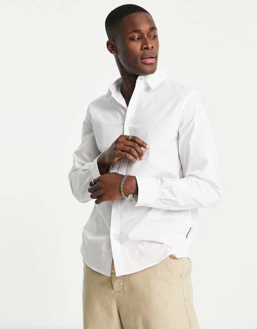 Camisa lisa elástica y entallada de French Connection