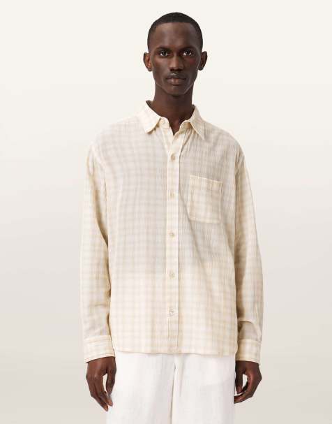 Camisa marrón arenisca de manga larga Toya de AllSaints - view 1
