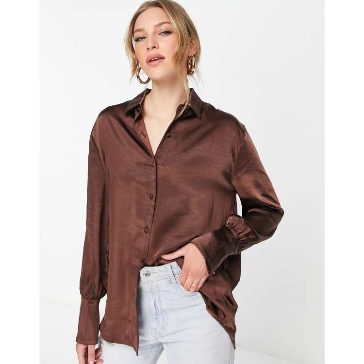 Camisa marron discount