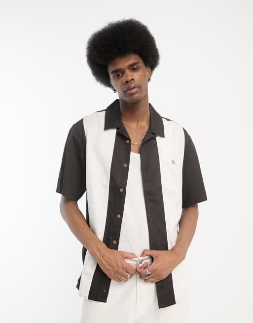 Camisa marrón de manga corta con diseño a rayas Westover de Dickies