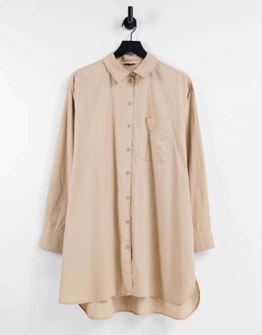 Camisa marrón extragrande Calathea de Envii