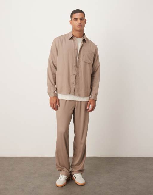 Camisa marrón holgada de ASOS DESIGN (parte de un conjunto), 2 de 5