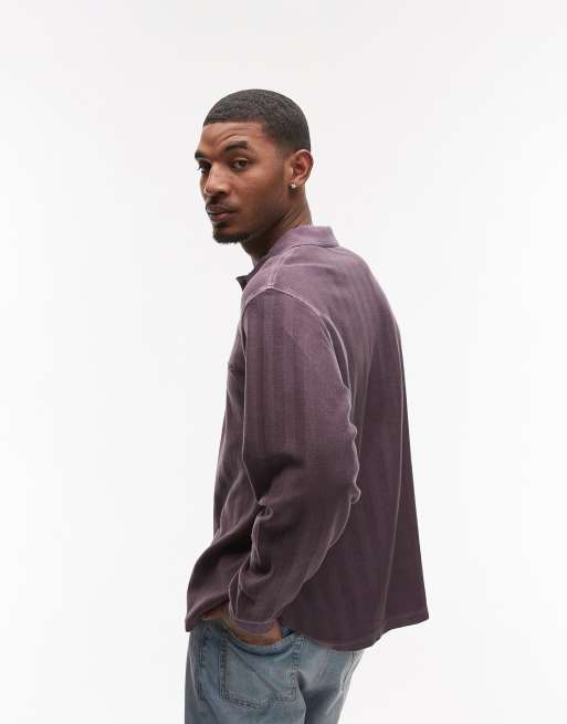 Camisa morado oscuro estilo rugby de manga larga Morrison de Carhartt WIP, 3 de 4