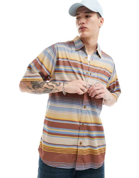 Camisa multicolor a rayas de manga corta de KAVU - view 1