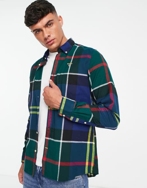 Camisa multicolor corte slim a cuadros escoceses de Barbour | ASOS