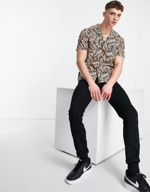 Camisa naranja de manga corta con estampado floral de New Look, 4 de 4