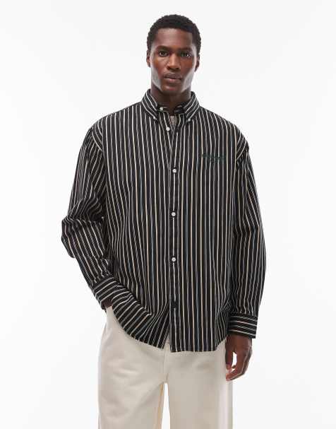 Camisa negra a rayas de manga larga Palance de Carhartt WIP - view 1