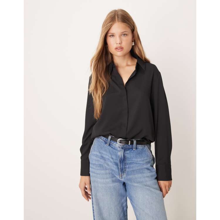 Camisa negra clásica de Mango ASOS