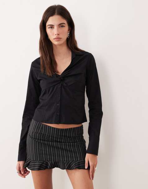 Camisa negra con botones Karis de Motel - view 1