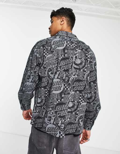 Camisa negra con cremallera y estampado El Jeffe de Santa Cruz, 3 de 4