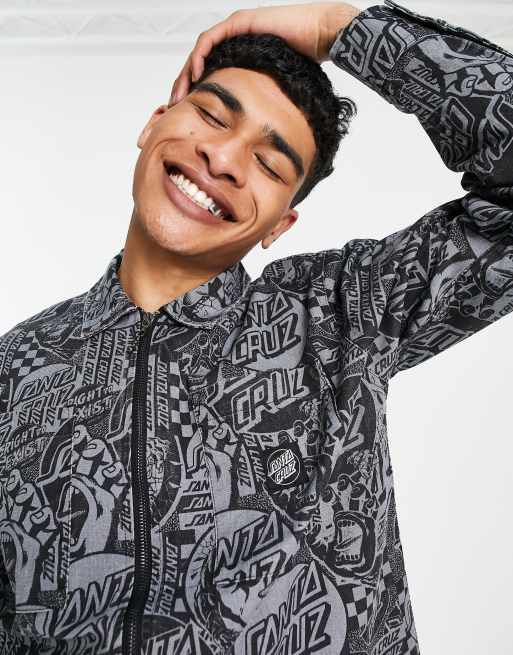 Camisa negra con cremallera y estampado El Jeffe de Santa Cruz, 4 de 4