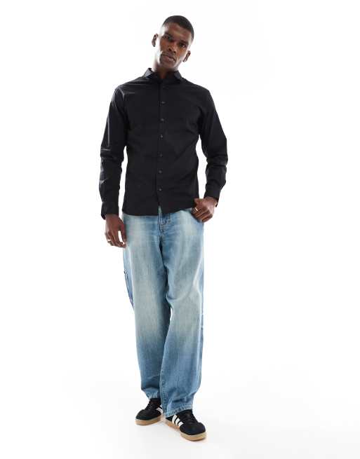Camisa negra de corte slim de Jack & Jones, 4 de 4
