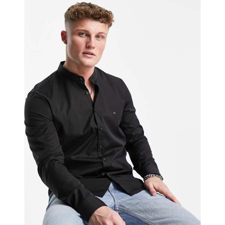 Camisa negra 2025 calvin klein