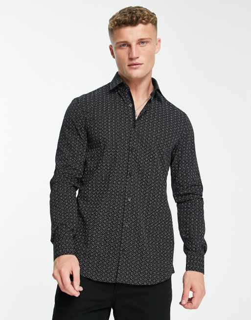 Camisa negra calvin discount klein