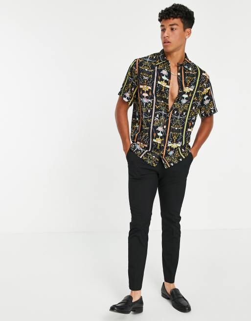 Camisa versace online negra