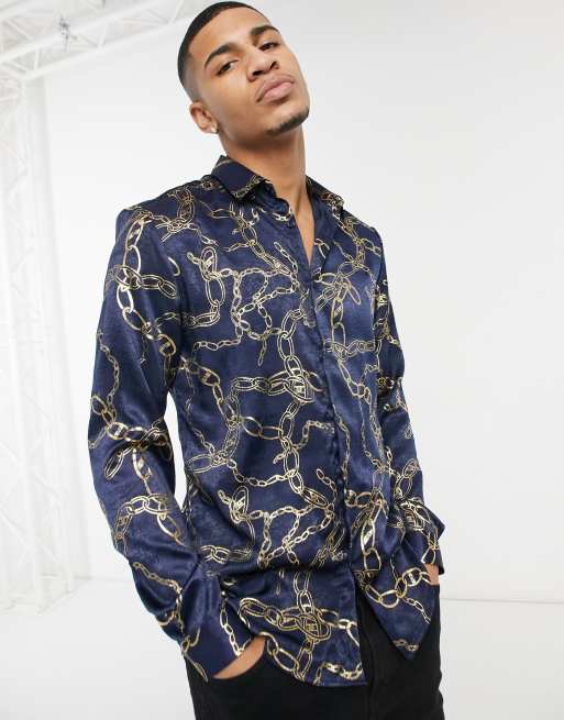 Camisa cheap estampado cadenas