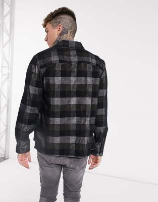 Camisa Negra De Manga Larga En Pana Wyman De Farah-Negro thumbnail