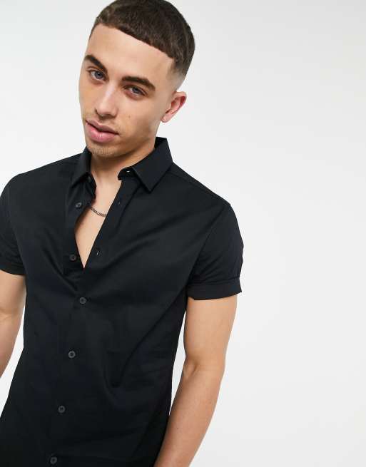 Camisa negra entallada de ASOS | ASOS