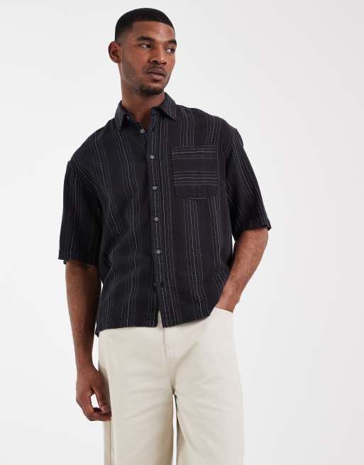 Camisa negra extragrande Drake de Redefined Rebel, 5 de 5
