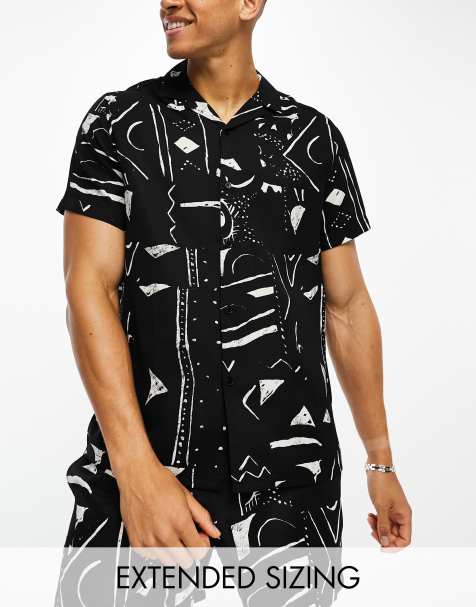 Camisas Negras De Manga Corta Para Hombre ASOS