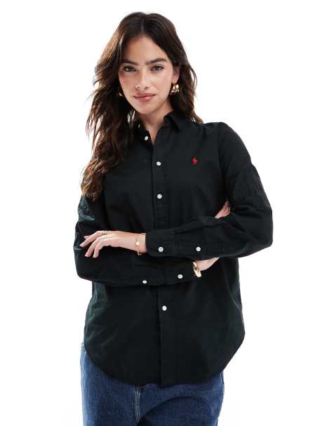 Camisa negra holgada con logo Icon de Polo Ralph Lauren - view 1