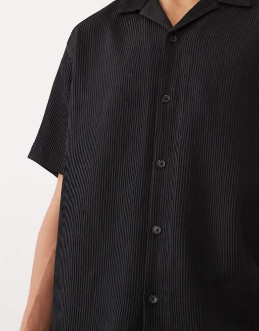 Camisa negra plisada de Jack & Jones, 4 de 5
