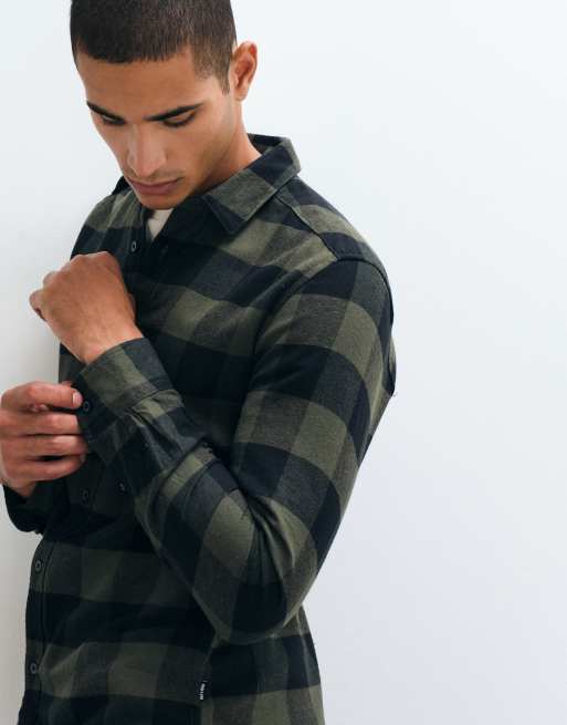 Camisa negra y caqui a cuadros Buffalo de Only & Sons, 2 de 5