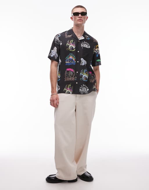 Camisa negro azabache Gnar de AllSaints ASOS