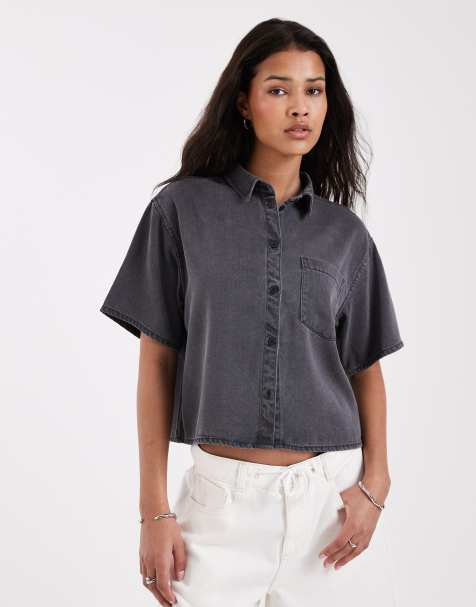 Camisa negro lavado de corte cuadrado de JJXX - view 1