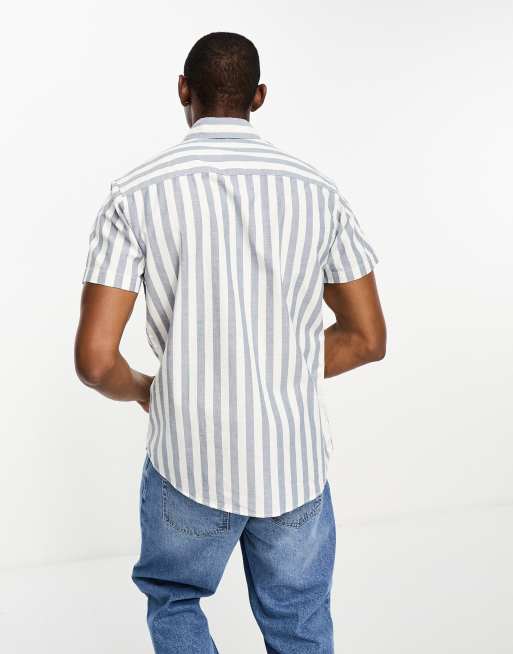 Camisa Oxford a rayas azules de Jack & Jones Originals , 4 de 4