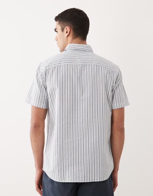 Camisa Oxford a rayas azules de manga corta de Jack & Jones, 5 de 5