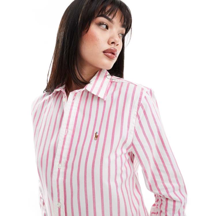 Rayas Blusas Ralph Lauren Para Mujer Camisa Oxford A Rayas Rosas