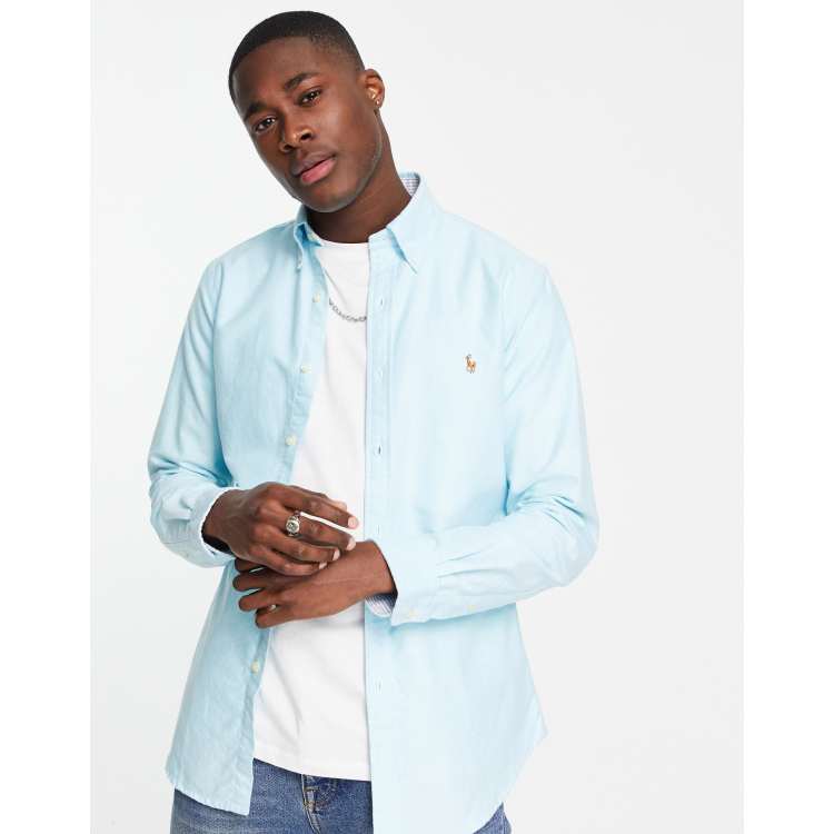 Camisa azul aguamarina hombre shop