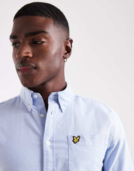 Camisa Oxford azul claro lisa de Lyle & Scott  , 5 de 5