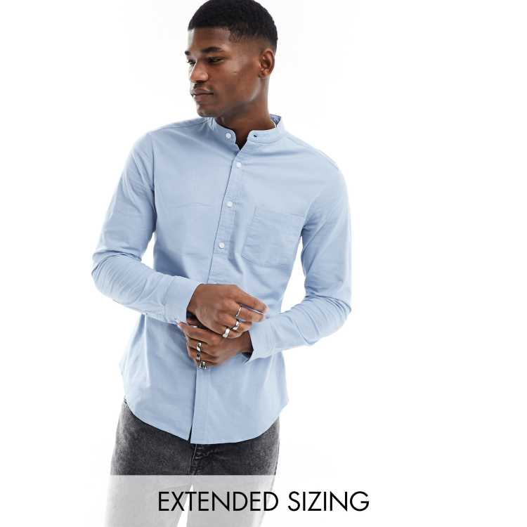 Camisa Oxford azul de corte slim de hilo tintado de ClassicfuncenterShops DESIGN ClassicfuncenterShops