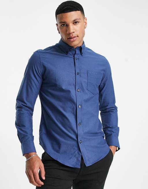 Camisa Oxford azul de manga larga de Ben Sherman ASOS