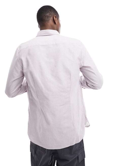 Camisa Oxford azul marino a rayas finas de Tommy Hilfiger, 4 de 4