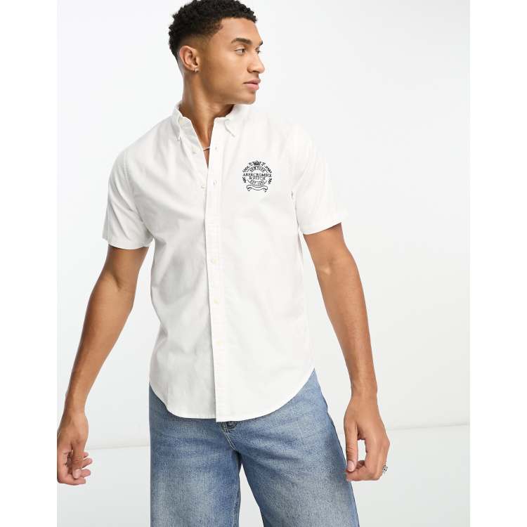Camisa blanca abercrombie best sale