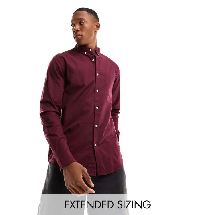 Camisa de vestir guinda sale