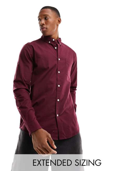 Camisas guindas para hombre store
