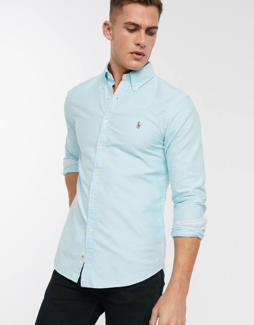 Camisa ralph lauren store azul claro