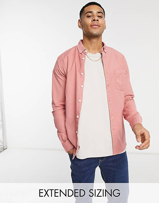 Hombre Other | Camisa Oxford de corte slim en rosa de ASOS DESIGN - LL00495