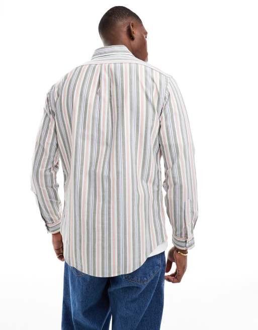 Camisa Oxford multicolor a rayas con logo de Polo Ralph Lauren, 4 de 4