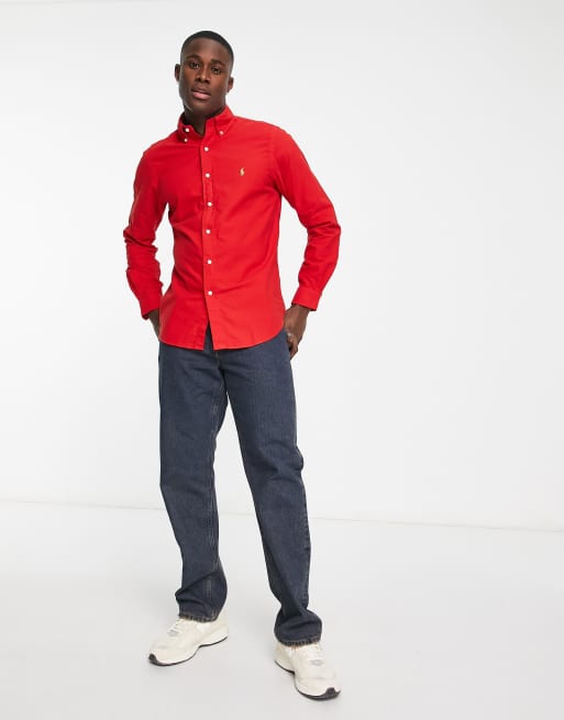 Camisa roja sales polo ralph lauren