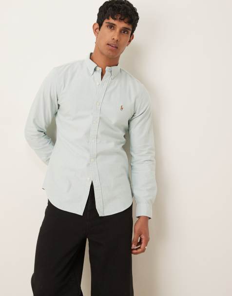 Camisa Oxford verde claro de corte slim con logo de Polo Ralph Lauren - view 1