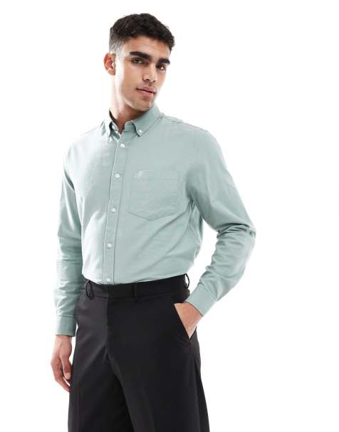 Camisa Oxford verde de corte estándar de ASOS DESIGN - view 1
